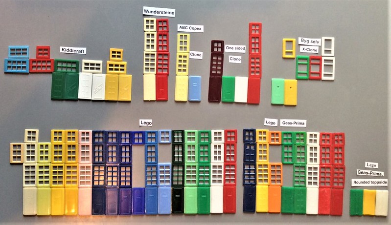 Old LEGO windows and doors collection