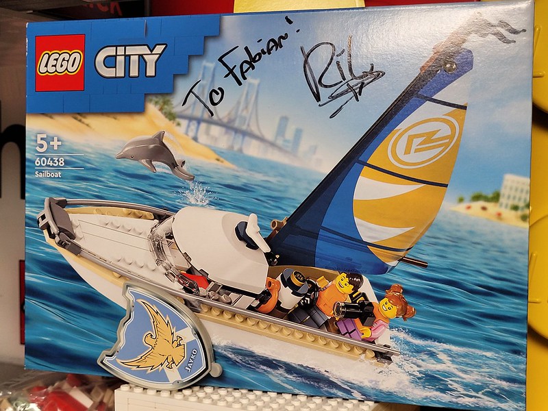 LEGO set 60438 Sailboat signed by the designer