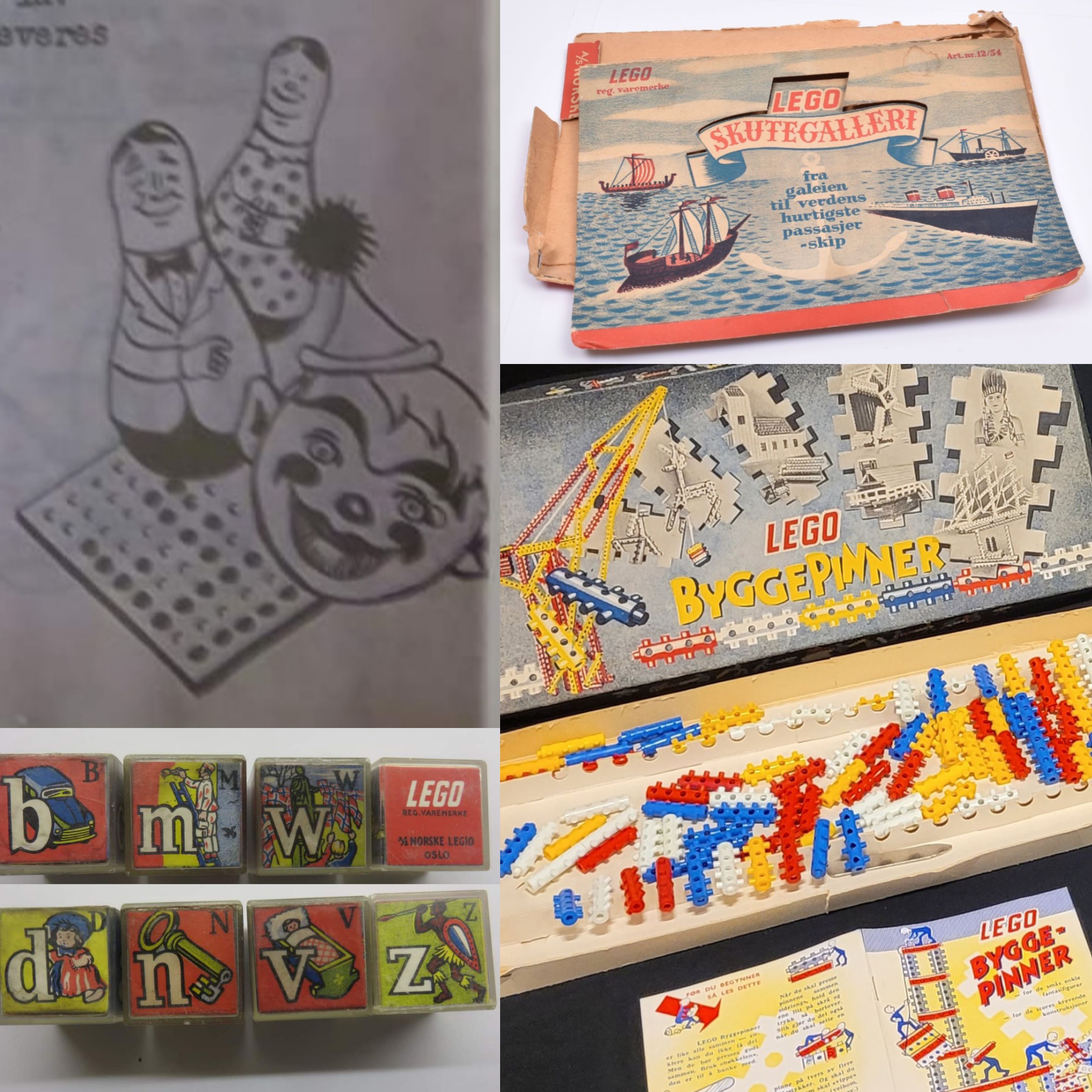 Collage of Norwegian LEGO toys